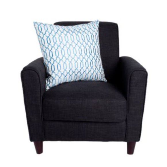 Canaan Lattice Embroidered Pillow Turquoise 20 X 20" NWT Accent Decor Couch - Picture 1 of 2